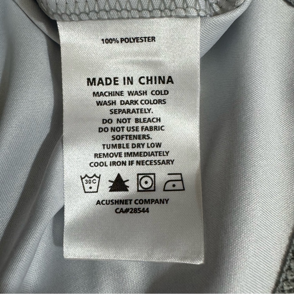 FootJoy Performance Quarter-Zip Sleeveless Golf Vest Gray Pink Chevron Sz XL NEW - Picture 7 of 10